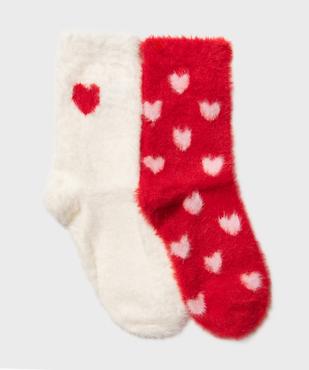 Chaussettes d'intérieur duveteuses fille vue1 - GEMO (ENFANT) - GEMO