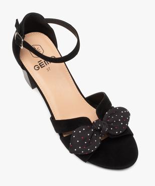 Sandales femme à talon dessus suédine et nœud en tissu vue5 - GEMO(URBAIN) - GEMO