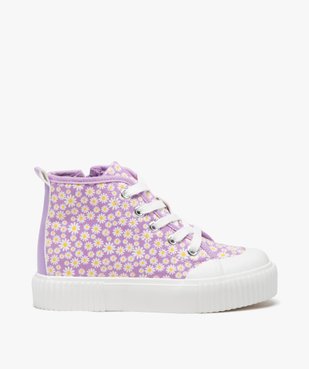 Baskets fille mid-cut à motifs avec zip et à semelle épaisse vue1 - PREMIER PRIX BY GEMO - GEMO