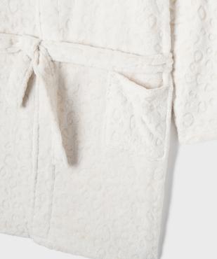 Robe de chambre à capuche en maille ultra douce fille vue2 - GEMO (JUNIOR) - GEMO