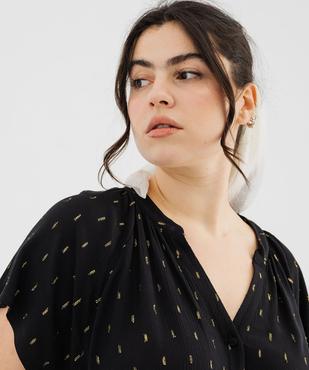 Blouse à manches courtes à motifs pailletés femme grande taille vue2 - GEMO (G TAILLE) - GEMO