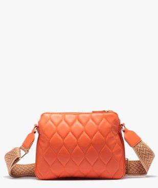 Sac femme aspect matelassé avec bandoulière tissée vue1 - GEMO (ACCESS) - GEMO