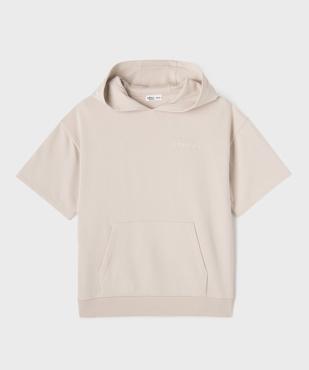 Sweat à manches courtes et capuche garçon vue2 - GEMO 4G GARCON - GEMO