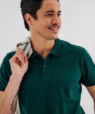 Polo manches courtes en coton homme vue2 - GEMO (HOMME) - GEMO