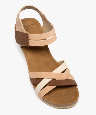 Sandales à talon compensé fermeture scratch femme - Valentina Baldano vue5 - VALENTINA BALDA - GEMO