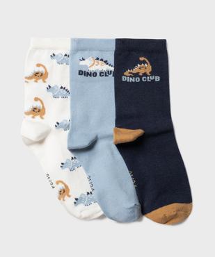 Chaussettes avec motifs dinosaures garçon (lot de 3) vue1 - GEMO 4G GARCON - GEMO