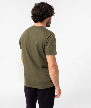 Tee-shirt à manches courtes et col tunisien homme vue2 - GEMO (HOMME) - GEMO