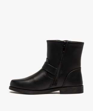 Boots fille unies zippées avec brides à boucle décoratives vue3 - GEMO (ENFANT) - GEMO