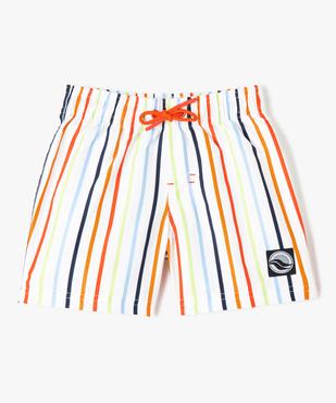 Short de bain garçon à rayures multicolores vue1 - GEMO (ENFANT) - GEMO