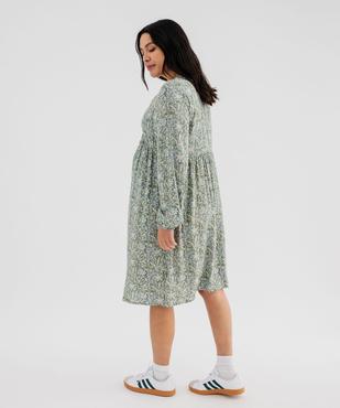 Robe de grossesse manches longues à motifs fleuris vue4 - GEMO (MATER) - GEMO