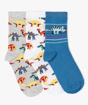 Chaussettes tige haute motifs dinosaures garçon (lot de 3) vue1 - GEMO (ENFANT) - GEMO