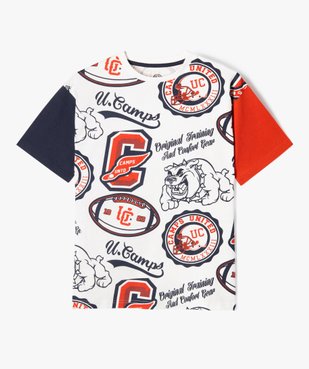 Tee-shirt manches courtes imprimé football américain garçon - Camps United vue2 - CAMPS G4G - GEMO