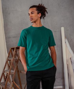Tee-shirt manches courtes en coton uni homme vue7 - GEMO (HOMME) - GEMO