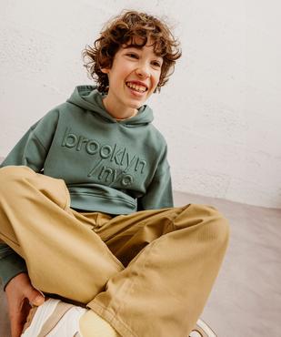 Sweat à capuche avec motif garçon vue1 - GEMO (JUNIOR) - GEMO