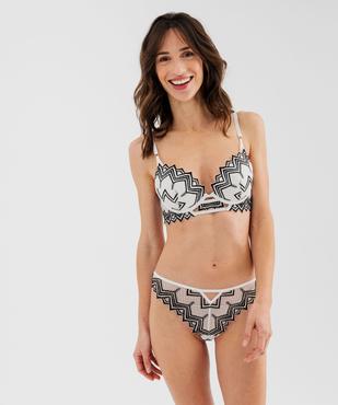 Soutien-gorge push-up en dentelle vue3 - GEMO(HOMWR FEM) - GEMO