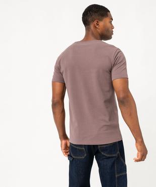 Tee-shirt manches courtes en maille piquée homme vue3 - GEMO 4G HOMME - GEMO