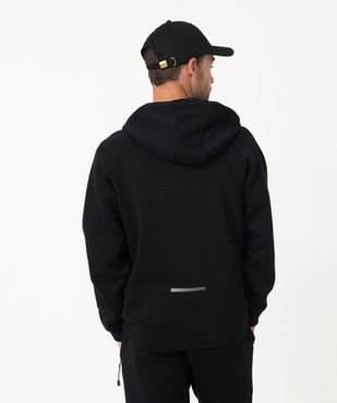 Sweat zippé à capuche en maille extensible homme vue3 - GEMO (HOMME) - GEMO