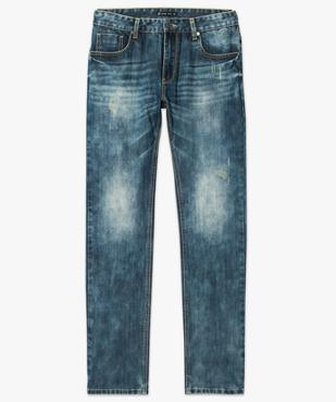 Jean straight aspect usé vue4 - GEMO (HOMME) - GEMO