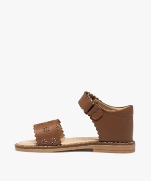 Sandales fille dessus cuir perforé à talon fermé – NA! vue3 - NA! - GEMO