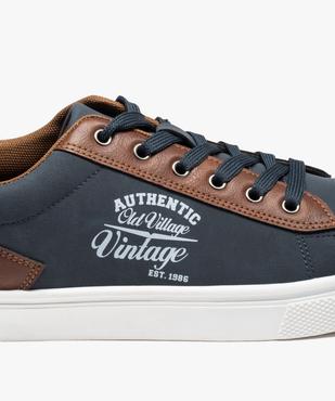 Baskets homme rétro en suédine bicolore vue6 - GEMO (CASUAL) - GEMO