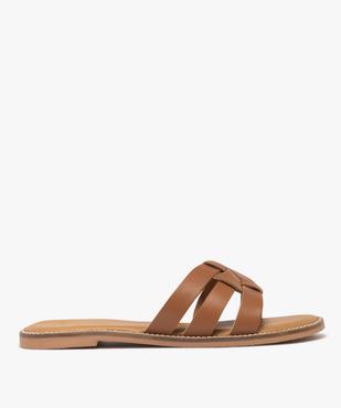 Sandales mules avec brides croisées en cuir femme - Tanéo vue1 - TANEO GEMO FOR GOOD - GEMO