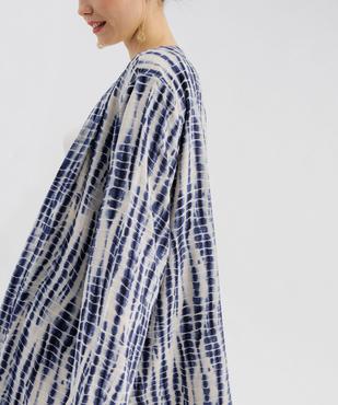 Blouse longue manches 3/4 en viscose tie-and-dye femme vue4 - GEMO(FEMME PAP) - GEMO