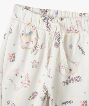 Ensemble 2 pièces sweat et pantalon en molleton bébé fille vue3 - GEMO(BEBE DEBT) - GEMO