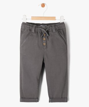 Pantalon en denim coloré bébé garçon vue1 - GEMO(BB COUCHE) - GEMO