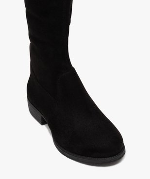 Bottes fille unies en suédine avec tige souple vue5 - GEMO (ENFANT) - GEMO