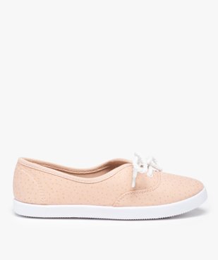 Baskets femme en toile à semelle fine et lacets cordelette vue1 - GEMO (SPORTSWR) - GEMO