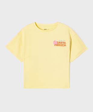 Tee-shirt manches courtes coupe courte imprimé dos fille vue2 - GEMO (ENFANT) - GEMO