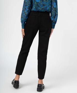 Jean femme coupe mom taille haute légèrement délavé vue3 - GEMO 4G FEMME - GEMO
