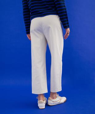 Pantalon barrel en coton stretch à taille élastiquée femme vue4 - GEMO(FEMME PAP) - GEMO