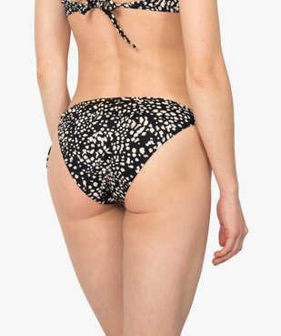 Bas de maillot de bain femme forme slip avec liens vue2 - GEMO (PLAGE) - GEMO