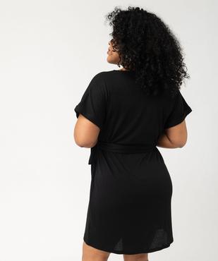 Robe portefeuille à manches courtes femme grande taille vue3 - GEMO 4G GT - GEMO