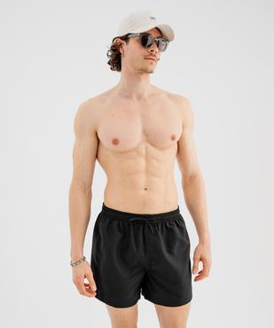 Short de bain uni à taille élastiquée homme vue1 - GEMO 4G HOMME - GEMO