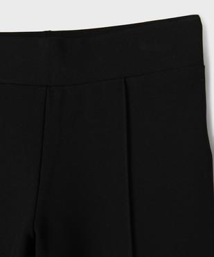 Pantalon uni coupe flare en maille extensible fille vue2 - GEMO (JUNIOR) - GEMO
