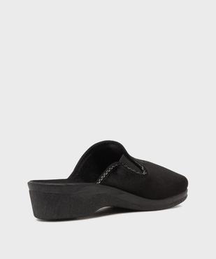 Chaussons mules dessus velours avec talon compensé femme vue4 - G'FLEX - GEMO