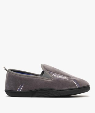 Chaussons homme pantoufles en velours ras Olympia vue1 - OLYMPIA - GEMO