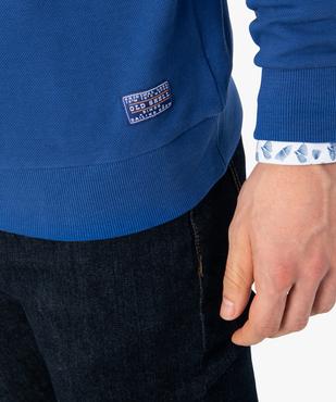Sweat homme en maille piquée vue2 - GEMO (HOMME) - GEMO