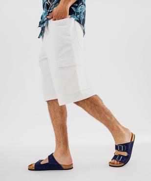 Bermuda cargo avec taille élastique homme vue3 - GEMO (HOMME) - GEMO