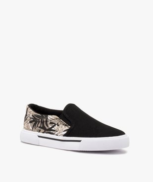 Tennis garçon en toile bicolore style slip-on vue2 - GEMO 4G GARCON - GEMO