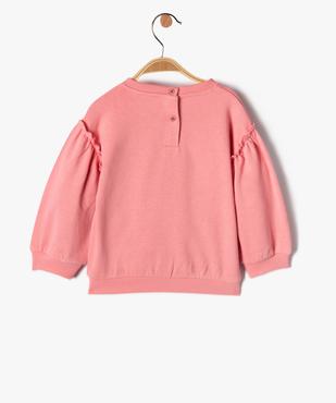 Sweat bébé fille à manches volantées - LuluCastagnette vue3 - LULUCASTAGNETTE - GEMO