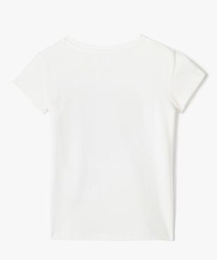 Tee-shirt fille à manches courtes et motif brillant vue3 - GEMO (ENFANT) - GEMO