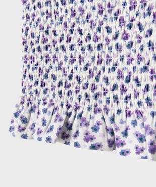 Blouse manches courtes à motifs fleuris avec col modulable fille vue2 - GEMO (JUNIOR) - GEMO