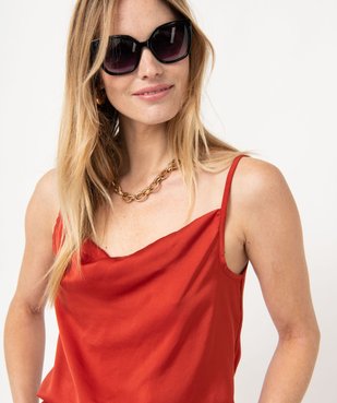 Débardeur en satin à col bénitier femme vue6 - GEMO(FEMME PAP) - GEMO