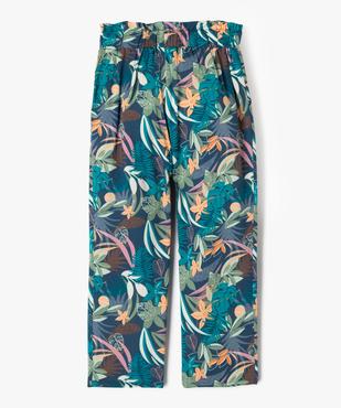 Pantalon fluide imprimé en viscose fille vue11 - GEMO 4G FILLE - GEMO