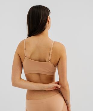 Soutien-gorge brassière sans armatures sans coutures effet seconde peau vue2 - GEMO 4G FEMME - GEMO