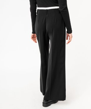 Pantalon large et fluide à ceinture contrastante femme vue3 - GEMO(FEMME PAP) - GEMO