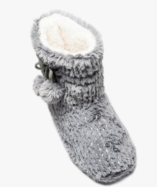 Chaussons femme boots en matière douce parsemée de paillettes vue5 - GEMO(HOMWR FEM) - GEMO